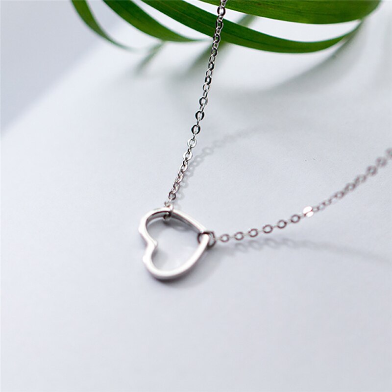 ROXI Echt 925 Sterling Silber Halskette Edlen Schmuck Hohl Herz Anhänger Halskette Nette Collier Femme Mädchen kragen mujer