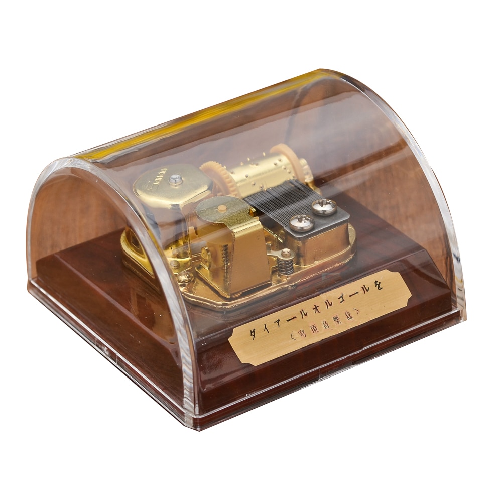 Transparant Acryl 18-Opmerking Wind-Up Musical Box Dome Box Met Stop Knop Voor Meisje, christmas Voor Kid