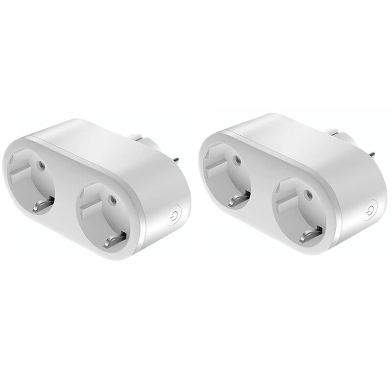 WiFi Smart Plug Outlet 2 in 1 Tuya Remote Control Electrical Socket Home Appliances Works with Alexa Google Home No Hub Required: 2 PCS