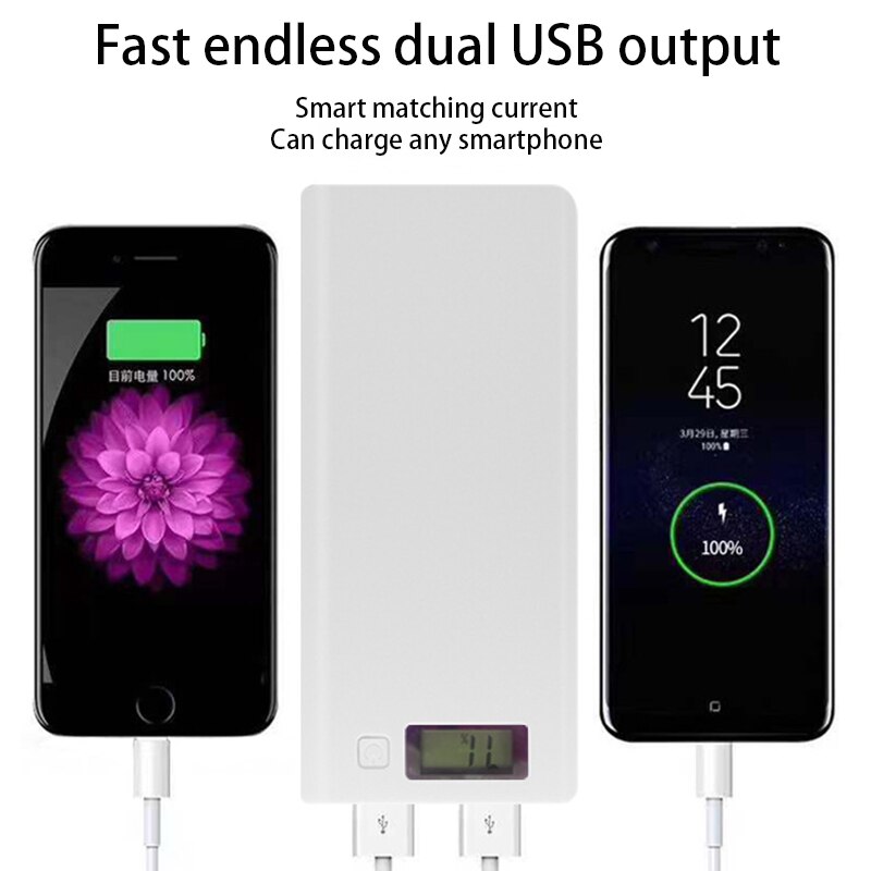 8X18650 Diy Draagbare Batterij Power Bank Shell Case Box Lcd-scherm Powerbank Doos Voor Diy Kit Powerbank