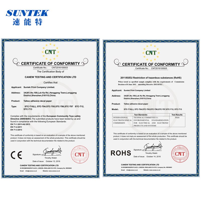 Size A4/A3 Water Slide Decal Paper A4 INKJET Waterslide Transfer Paper White