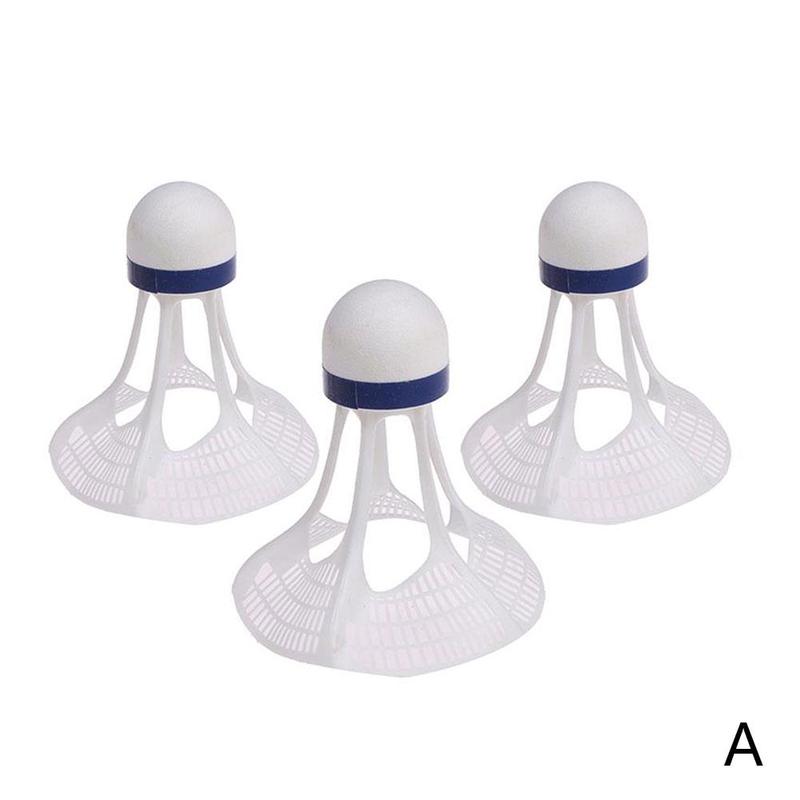 3pcs/set Outdoor Badminton Airshuttle Plastic Nylon Ball For Training Indoor Feather Shuttlecock Birdies Resistance Wind Ba P3f9: A