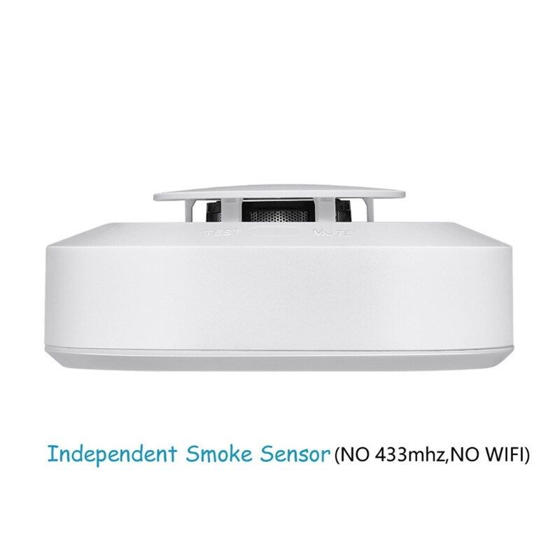 433MHz Independent Smoke Buzzer Alarm Smoke Detection Sensor Home Security System Fire Detector for Office Warehouse L74B