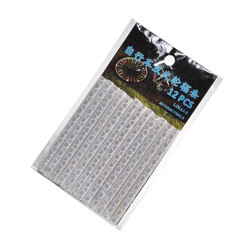 Sykkel sykkel sykling eiker hjul reflektor sikkerhetsfyller strømpe reflekterende  m7 p 2: Sølv