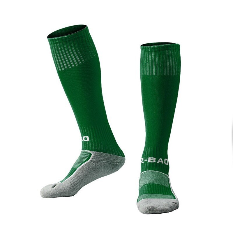 10 kolorów dla dzieci chłopiec Sport Baseball piłka nożna piłka nożna zwykły długie skarpetki na kolanówki hokej chłopcy piłka nożna skarpety: Dark Green / 8-13 Years old