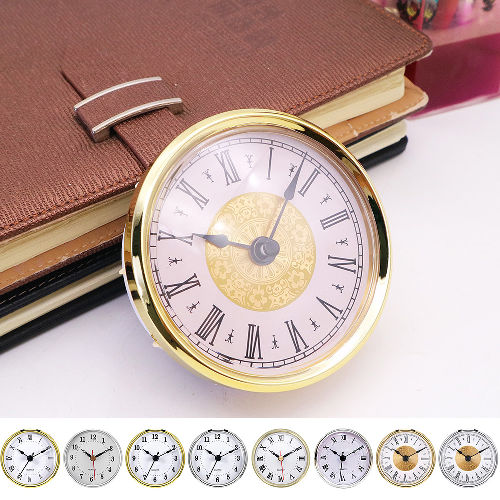 80MM Quartz Clock Inserts Classic Clock Craft Quartz Movement Round Clocks Head Insert Roman Arabic Numerals For Home Decoration