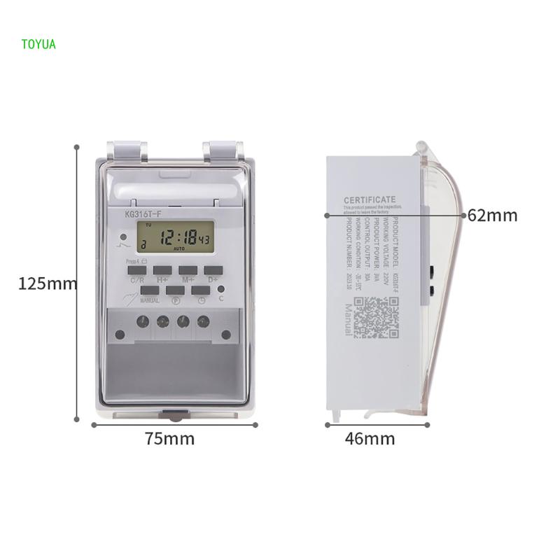 Programmable Digital Timer for Electrical, Indoor In Wall Light Timer Switches 220V 10Amp Electric Wall Timer for Appliances NM