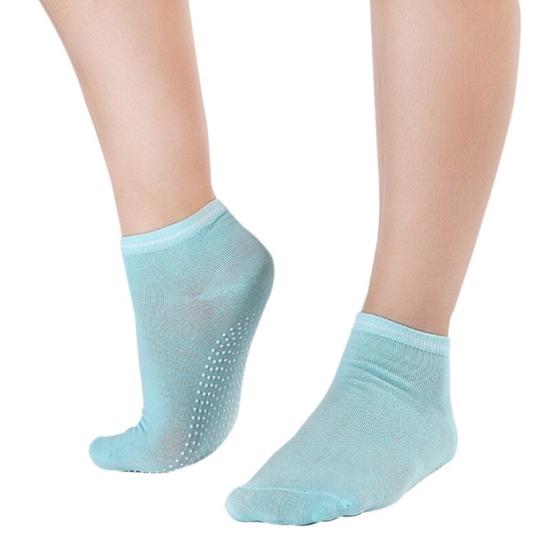 Women Fitness Cotton Socks Slipper Breath Non Slip Massage Pilates Socks Colors: QG