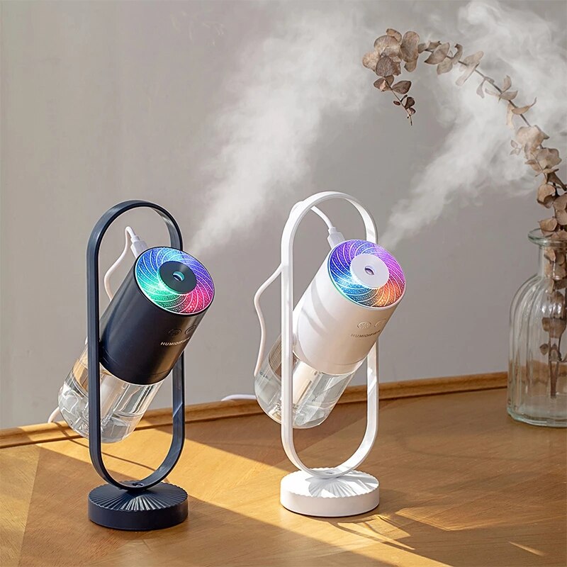 200ml Mini Luftbefeuchter Elektrische Aroma Öl Diffusor USB Kühlen Nebel Spritzgerät Luft Reiniger mit Bunten Nacht Licht für Mini xiaomi