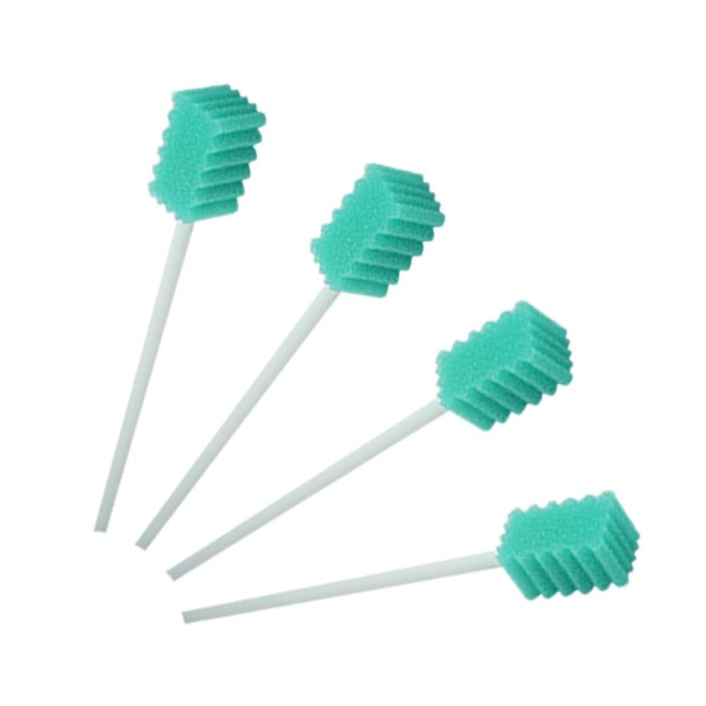 MUNKCARE Oral Swabs Disposable Elderly Mouth Care Cleaning Sponge Swabs Foam Oral Care Swabs Green