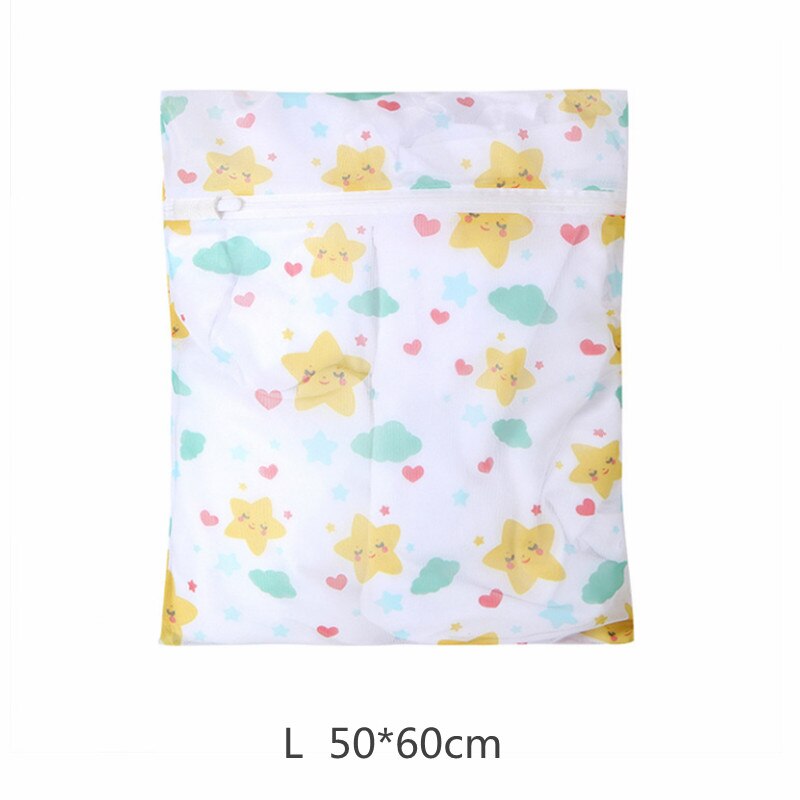 Sterren Afdrukken Machine Wassen Waszak Ondergoed Beha Sokken Waszak Polyester Mesh Wasserij Organisator Voor Vuile Kleren: L 50-60cm