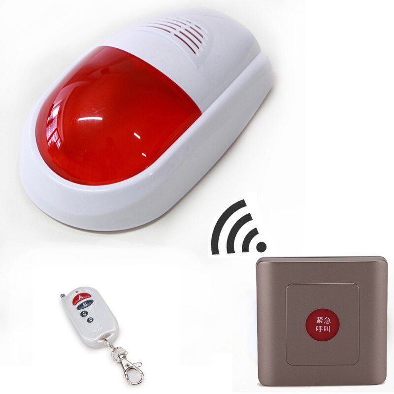 Wireless Sound Light Alarm System Waterproof Emergency Panic E6 Button Alarm Emergency Call System with Call Button Call Bell