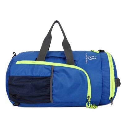 Imperméable à l'eau en Nylon Sport en plein air épaule fourre-tout sac de Sport hommes femmes pliable léger multi-fonction Fitness sacs voyage sac à main: Royal Blue