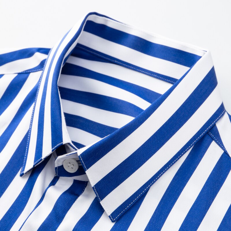 Minglu Tencel Männlichen Hemden Luxus Kurzarm Schmetterling Druck lässig Mens Kleid Hemden Sommer schlank passen Streifen Mann Hemden 4XL