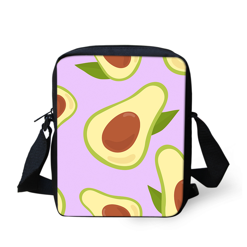Nette Obst Avocado Schulter Bote Tasche Kühlen Sommer Umhängetasche für Mädchen Telefon Tasche Einkaufen Taschen Mochila Infantil