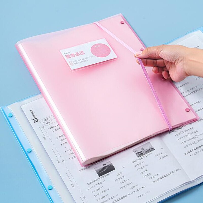 1PC A3 Display Book 20/30/40 Pages Transparent Insert Folder Document Storage Bag for Bank Campus File Office Workplace Student