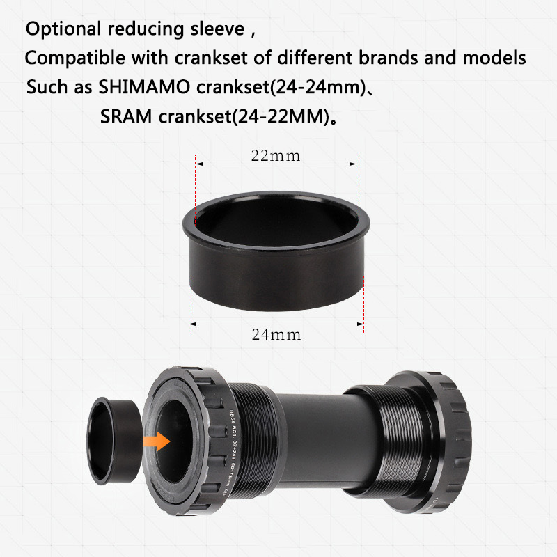 Fiets Trapas Aluminium Waterdichte Taper As Weg Mountainbike Draad Type Crankstel Lagers Fietsen As Onderdelen