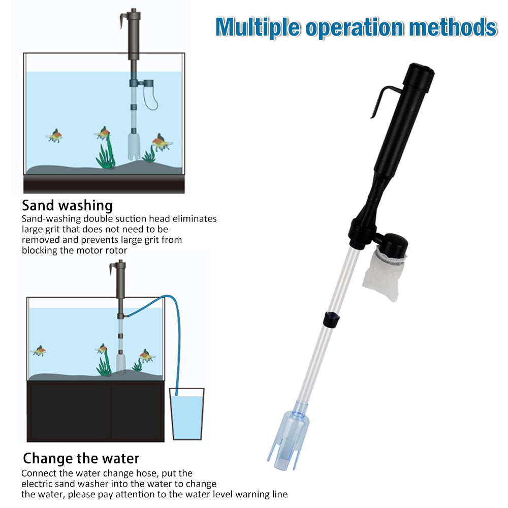 Automatic Aquarium Cleaner Length Adjustable Syphon Vacuum Siphon Gravel Water Filter Sand Suction Pump Fish Tank Cleaning Tools
