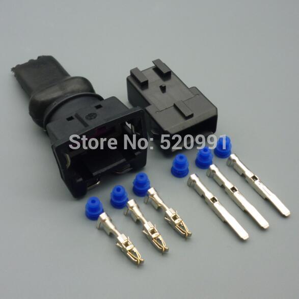 shhworldsea 3.5mm Female And Male 3 Pin Wire Connector For Bosch EV1 Electrical Connectors Automotive Plug