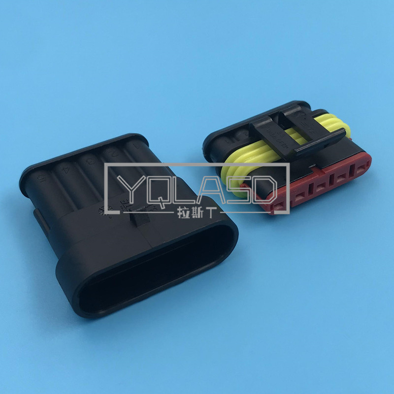 1 Set 5 Way 282089-1 282107-1 Superseal Automotive Socket AC Assembly Car Plastic Wire Harness Connector For Auto