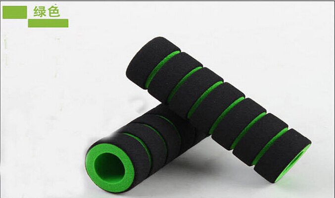 2 pièces poignée universelle confort éponge mousse guidon moto Dirt Bike e-bike guidon de vélo poignée couverture et leviers: green