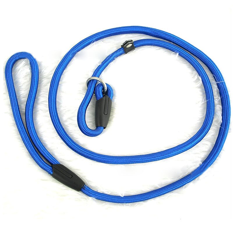 Laisse pour animal de compagnie, corde en Nylon, réglable, laisse pour chiot, sangle de Traction, collier pour chiot, de: Bleu / 0.6-140