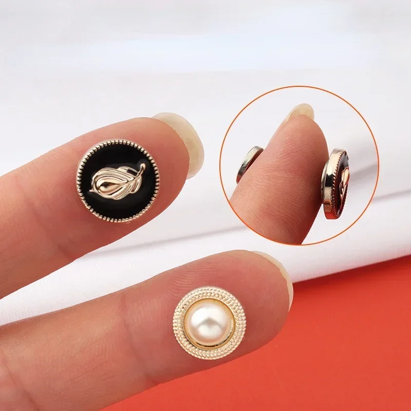 1 set säkra hijabnålar metall pärla magnet broscher knappar kristall magne sjal skjorta krage nål smycken för kvinnor