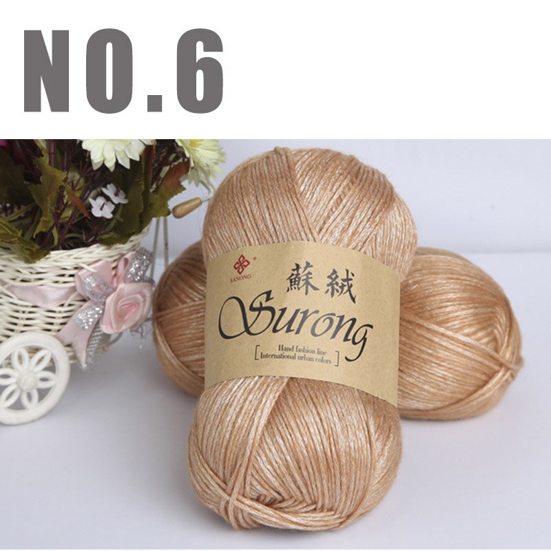 Fils à tricoter en coton, 1kg, fil en laine épais pour tricoter, Crochet, couture, écharpe, bricolage à la main: NO6 Khaki