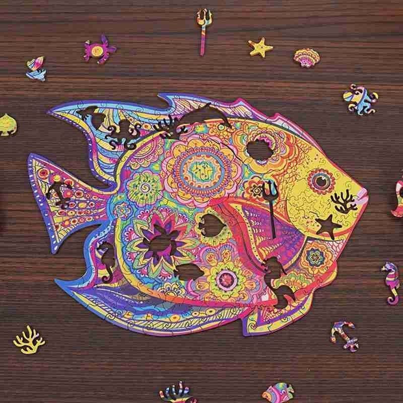 Puzzel Houten Puzzel Cartoon Dier Houten Legpuzzels Speelgoed Vroege Educatief Speelgoed Kerst Cadeau Voor Kinderen Cartoon Lion Dragon
