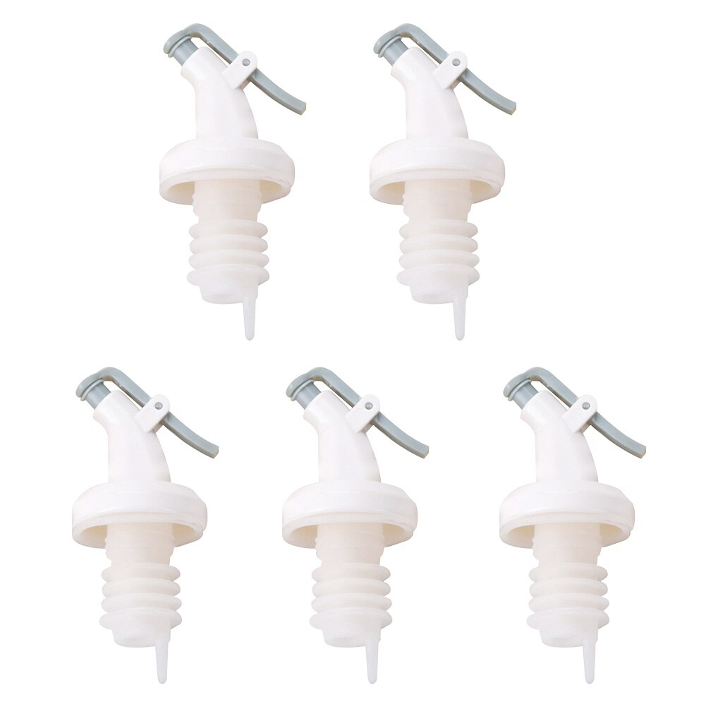 5pcs Sprayer Wine Stopper Olive Oil Bottle Pourer Replacement Parts Liquor Dispenser Spouts Kitchen Tool Flip Top Cap Nozzle Bar: Blue