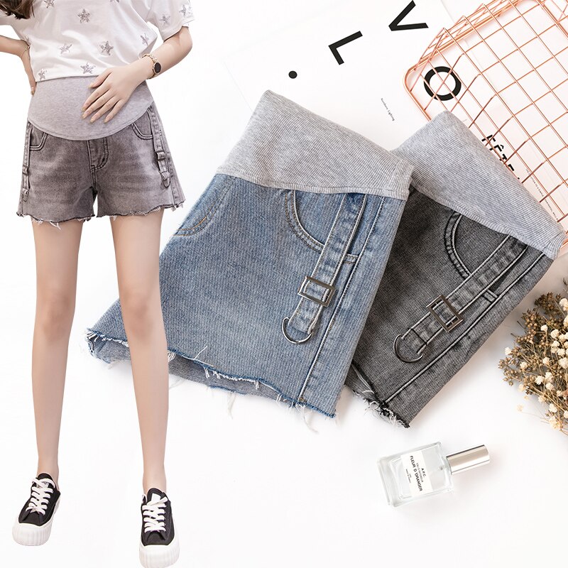 Indigo FEMME Pantalon Long De Maternité Boyfriend à Taille Haute Et Jambe Droite Avec Détails