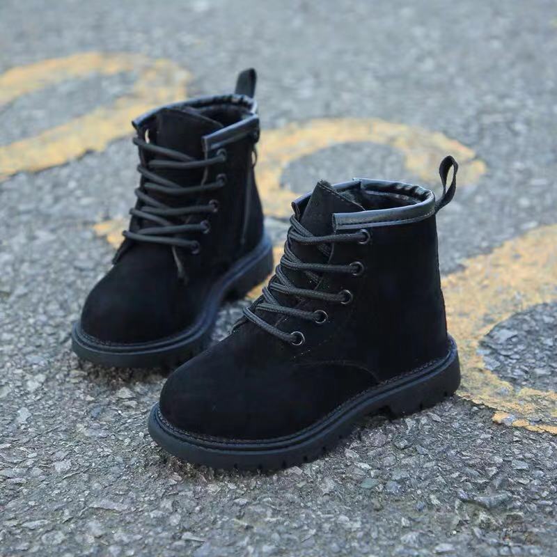 Girls Boots Ankle Solod Kids Winter Martin Boots for Girls Warm Children Boots Girls Botte Enfant Fille Size 27-37 Pink