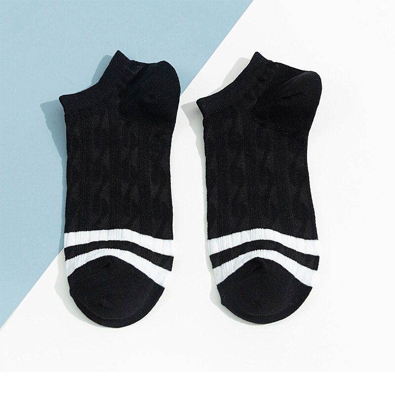 1 paar schattige harajuku-sokken in britse stijl, blauw gestreepte geruite sokken, geometrische katoenen dames, comfortabele zwarte wintersokken: 1