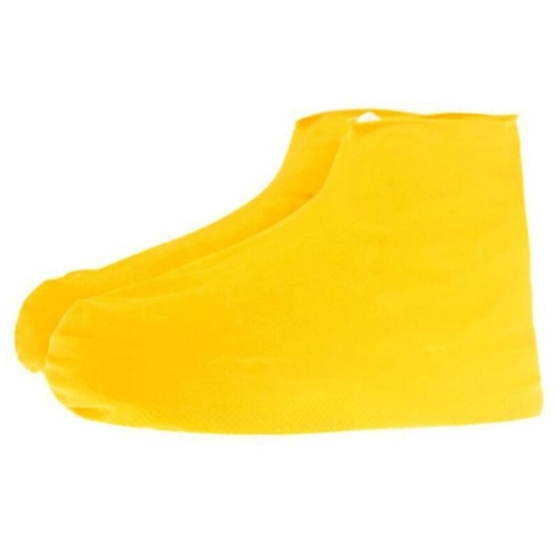 Silikon Überschuhe Einweg Wasserdichte Schuh Abdeckung Regen Männer Schuhe Abdeckungen Regen Stiefel Nicht-Unterhose Waschbar unisex: Gelb kurz / S