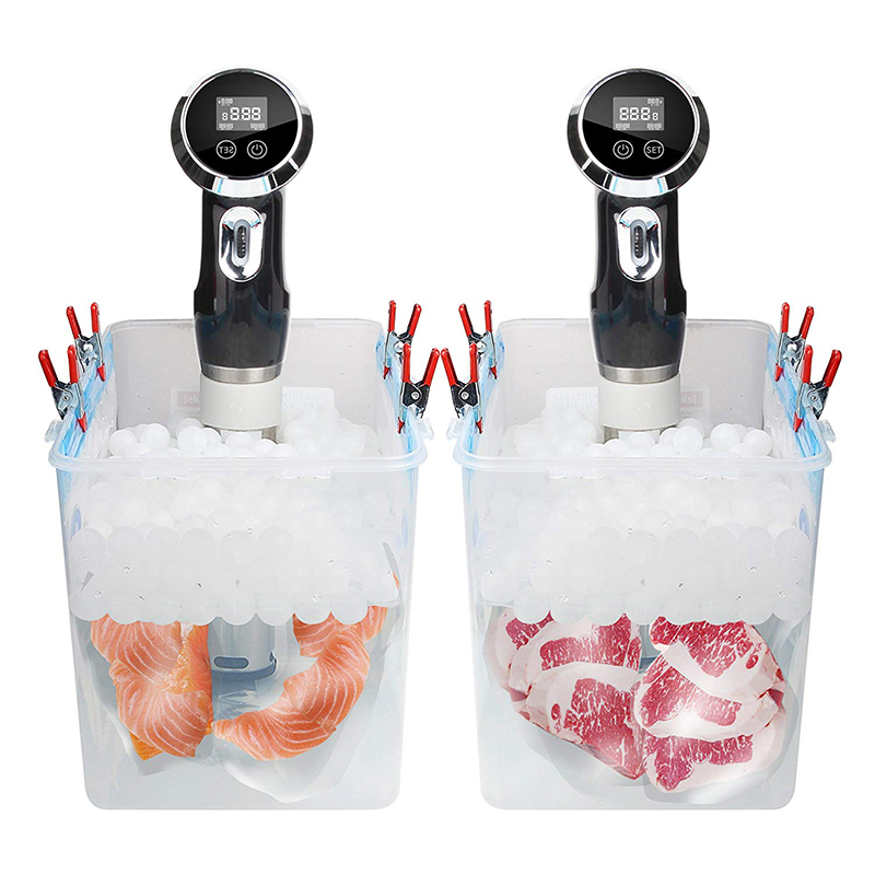 Sous vide matlagningsbollar bpa free 20mm 200 bollar med nättorkpåse för doppkokare vattenbad matlagning sous vide-behållare