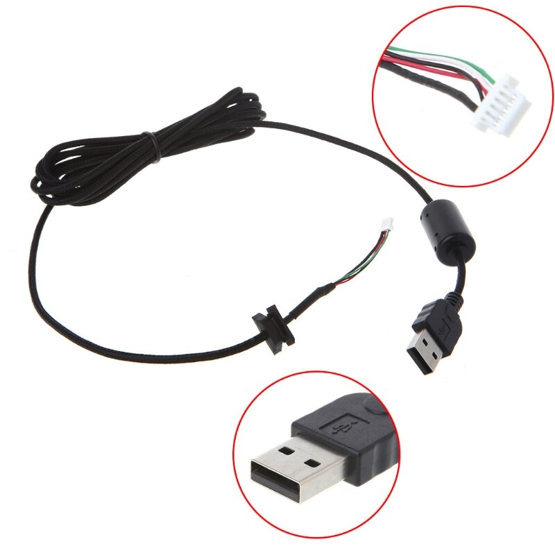 2m Duurzaam Nylon Gevlochten Lijn USB Muis Kabel Kabel Voor Logitech G9 G9X