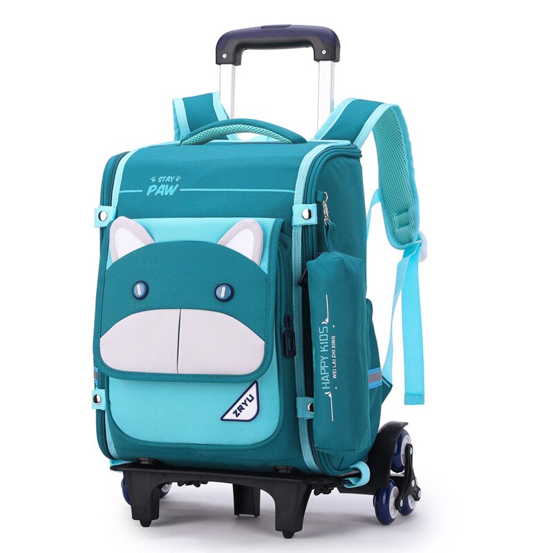 Fengdong zaino per bambini zaino per scuola elementare per ragazzi arrampicata scale zaino per bambini zaino rimovibile per bambini: LakeBlue