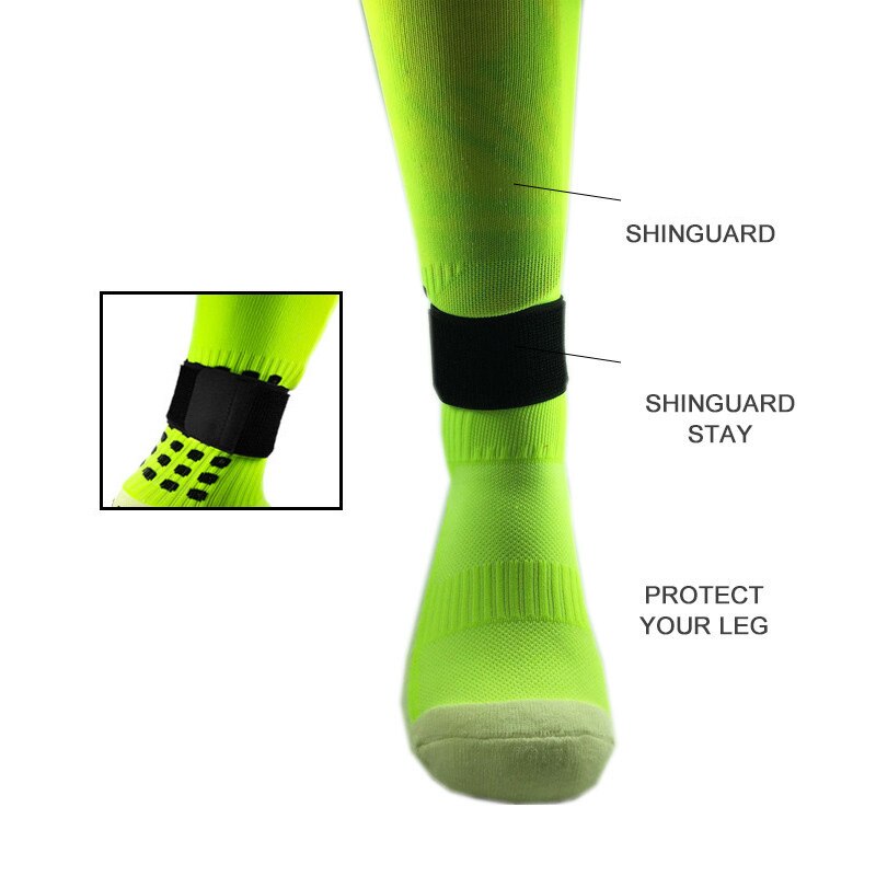 Soccer Shin Guard Football Ankle Support Stay Fixed Bandage Grade Nylon Tape Pads Prevent Adjustable Elastic Sports Accessories