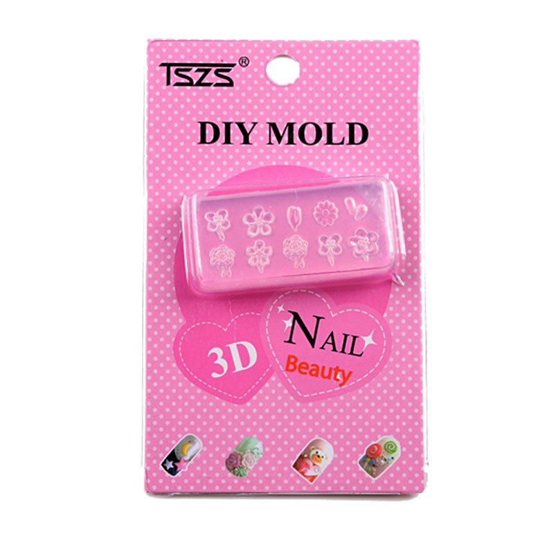 8 stk/parti blomst fiskeblade nail art form 3d silikone negle udskæring stempling nail art skabelon gør det selv holdbar manicure indretning