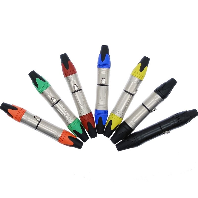 XLR stecker audio mikrofon stecker 3pin lautsprecher stecker männlich &amp; weibliche farbe DIY mic stecker