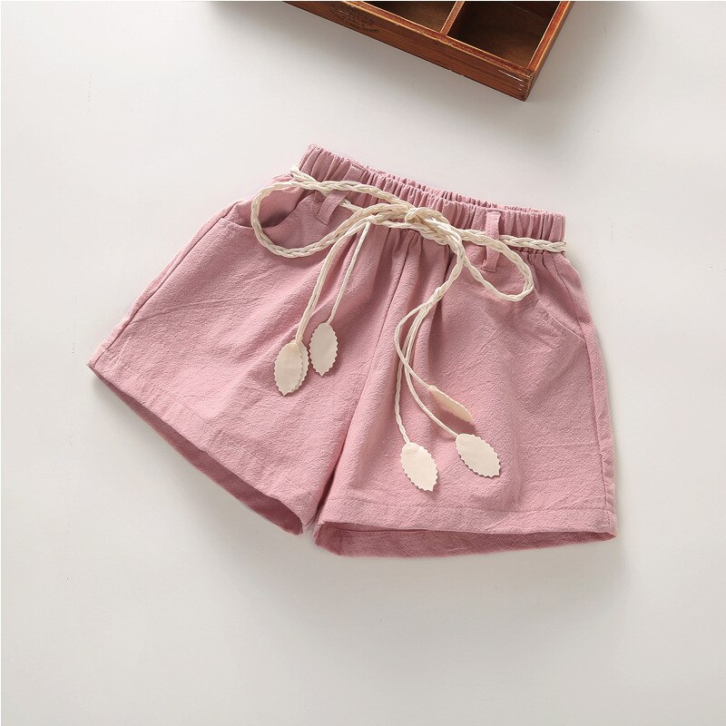 Shorts pour filles, vêtements d'été pour filles de 3, 4, 6, 8, 10 et 12 ans, couleur unie, couleur bonbon: Pink / 10