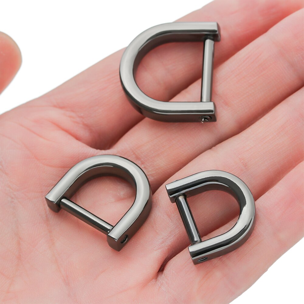 1Pc Metall Abnehmbare Offen Schraube D Ring Schnalle Schäkel Schließe für Leder Handwerk Tasche Gurt Gürtel draussen handgefertigt Zubehör