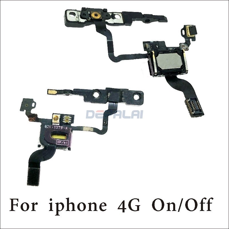 1 Piece Power Button On Off Flex Cable For iPhone 4 4G 4S 5G 5 5S 5C Plus Mute Volume Switch Connector Ribbon Parts