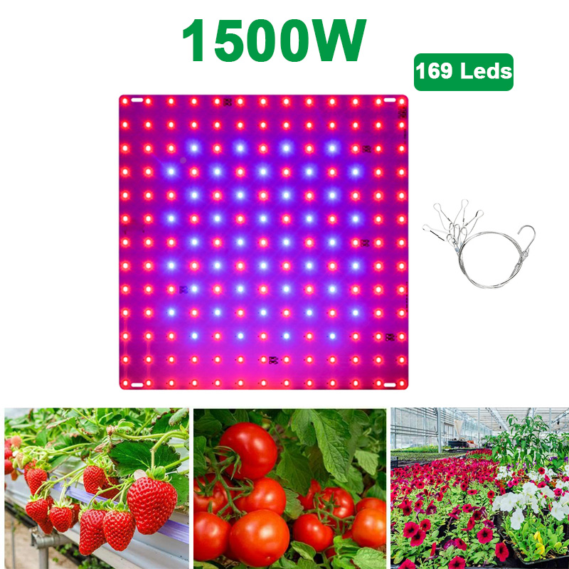 2000w crescer luz led espectro completo lâmpada 1500w 1000 led planta lâmpada estufas indoor phyto lâmpada crescer tenda eua ue reino unido plug: Type 2-1500W-169Leds / UK Plug