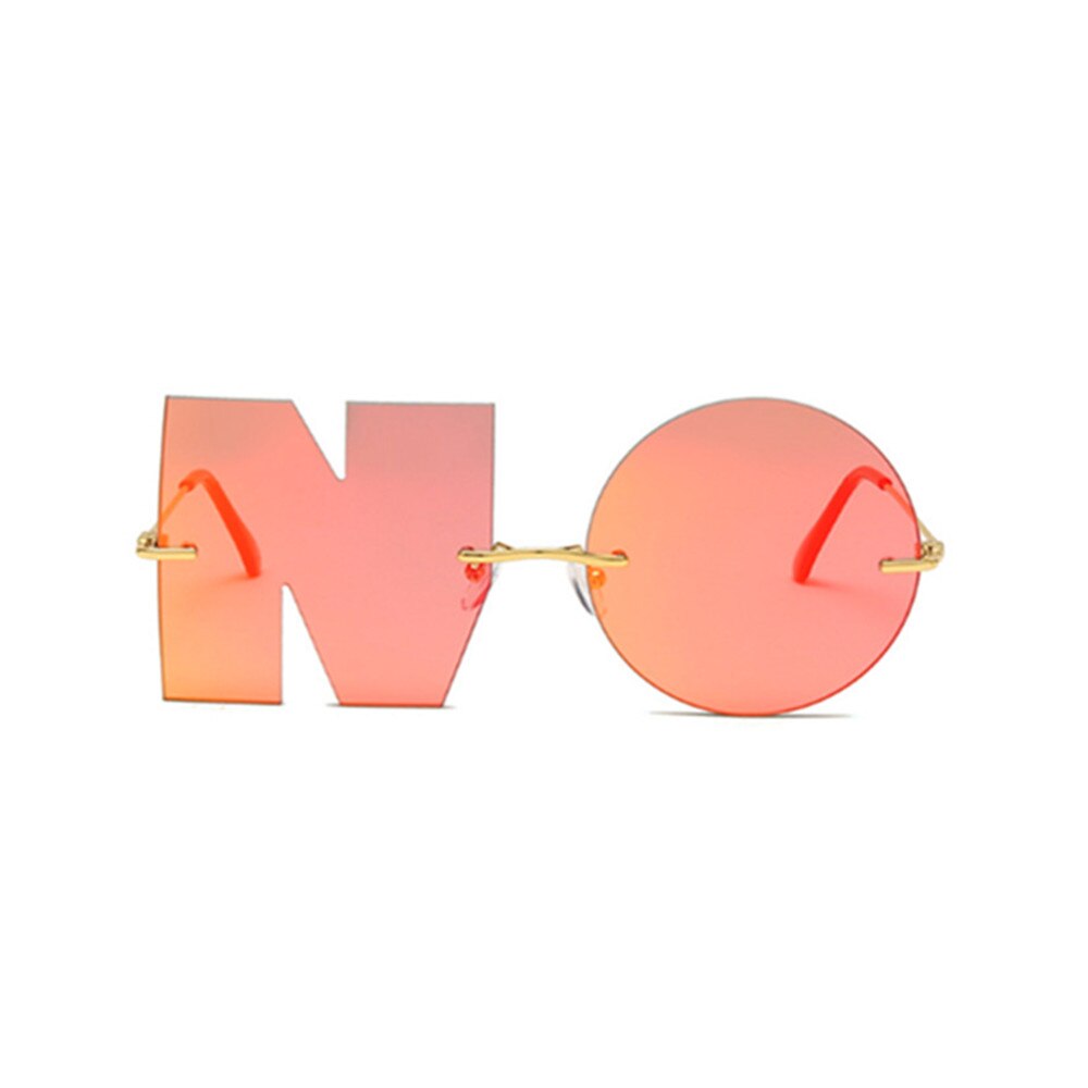 Bogstav ingen solbriller luksusmærke kvinder metal solbriller dame trend solbrille skygge spejl  uv400: 5