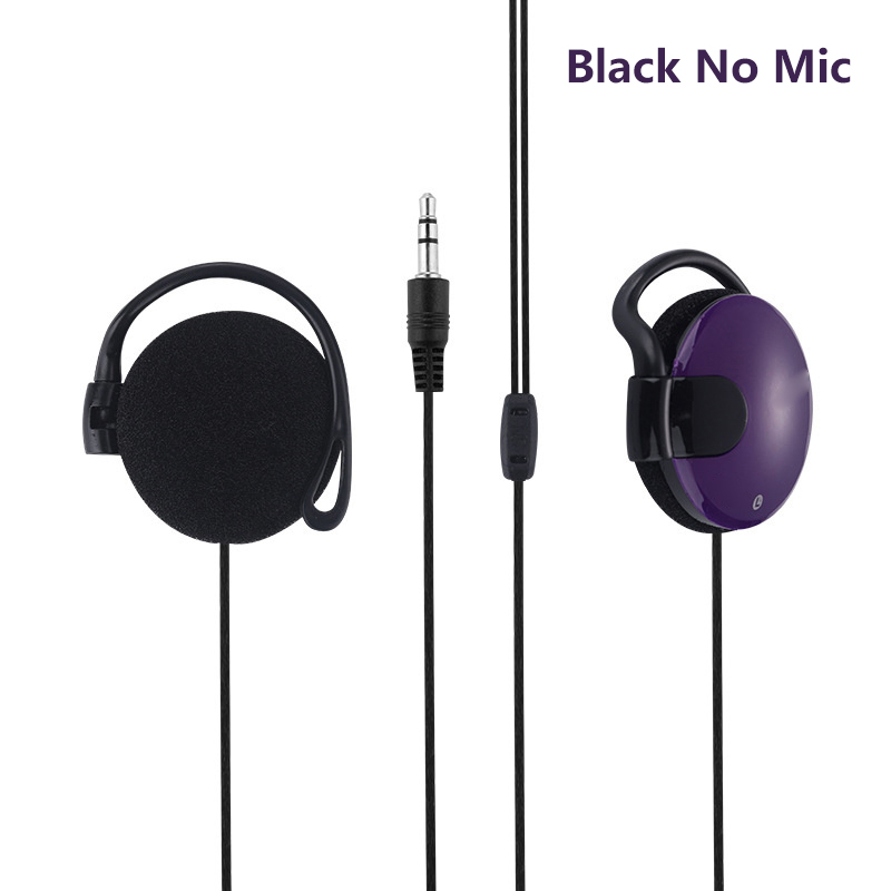 Wired Headphones Stereo 3.5MM Ear Hook Music Game Earphone With Mic For Mobile Phone PC Laptop Mp3 Mp4 Wired Headset: Yellow