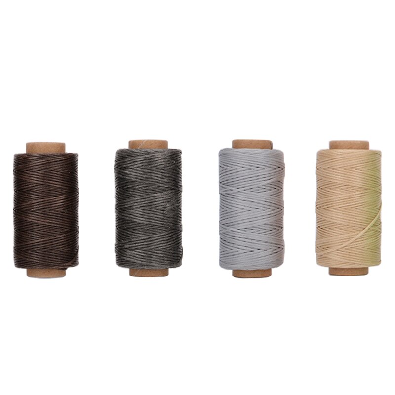 4 Kleur/Set 0.8Mm Dikte Gewaxt Draad Voor Leer Craft Diy Waxkoord Hand Stiksels Draad Platte Gewaxte 40 Kleur Naaien Lijn: Set D / 50m (55Yards)
