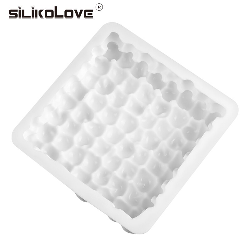 Silikolove 3d kersen cakevormen bakvorm antiaanbak siliconen mal vierkante bubbelkersenmousse bakvorm mal diy taartgereedschap