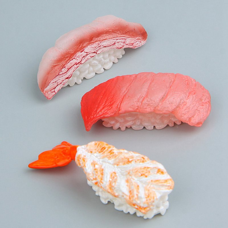 Simulation Sushi Fridge Magnets Refrigerator Stickers Japanese Cartoon Stereo Food Magnetic Stickers Refrigerator Decoration