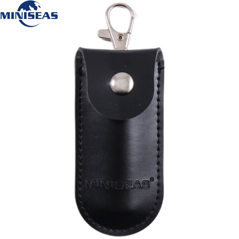 Miniseas Bag Case Beschermende Lederen Sleutelhanger Voor Usb Flash Drive Pendrive Memory Stick Otg: Black